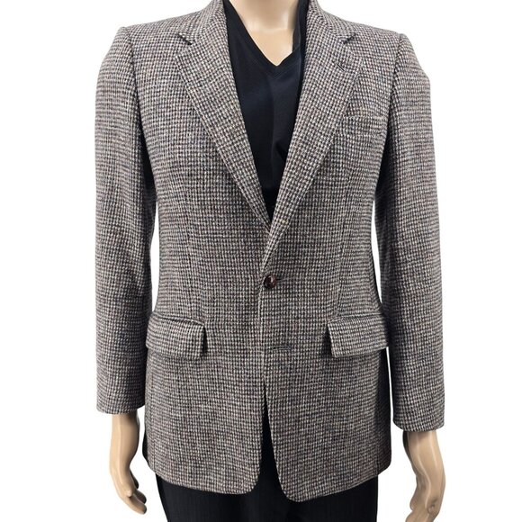 Vintage Eagle Clothes Grey Harris Tweed Blazer, Men's 40R - Picture 12 of 12